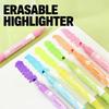 6Pcs Erasable Highlighter Pens Pastel Chisel Tip Colored Markers For School Textbook Notes Highlight Marker Pens