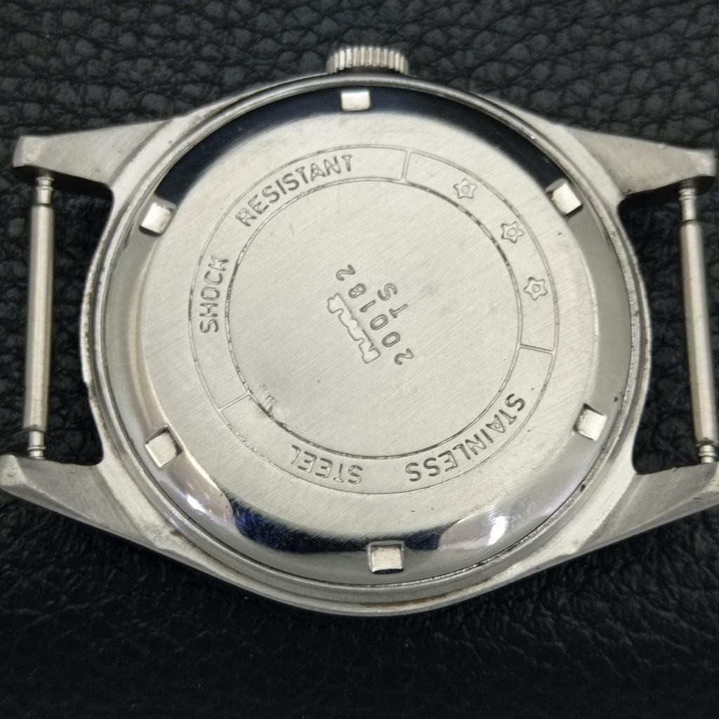 VINTAGE HMT HAND-WINDING INDIAN MENS ROMAN FIGURE BLUE DIAL WATCH A702856-1
