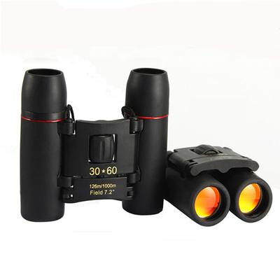Outdoor 30x60 Mini High-Definition Nachtsicht Zoom Feldstecher Handheld Teleskope Leistungsstarke Ferngläser Schwarz
