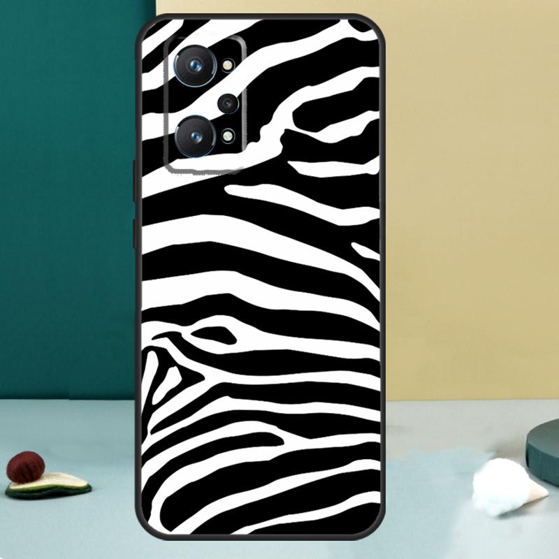 Zebra Skin Print For Realme GT 6T 5 6 GT 7 Pro C67 C75 C61 C55 C53 C51 C21Y C25S 10 11 12 13 14 Pro Plus Case