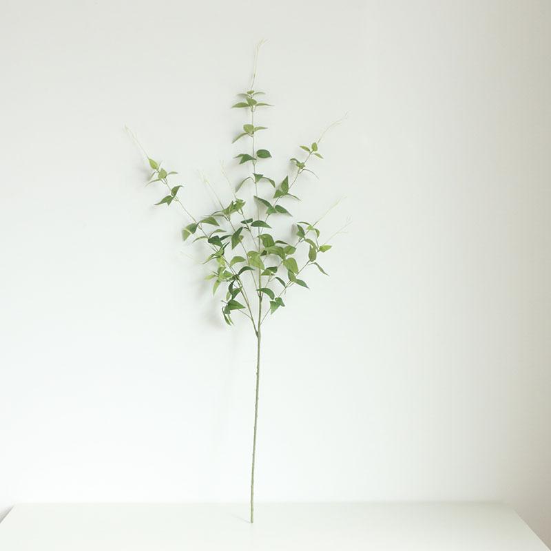 

Simulation plant leaf floral design auditorium road guide ceiling decoration fake flower long branches 11 heads simulation clematis leaves зелёный