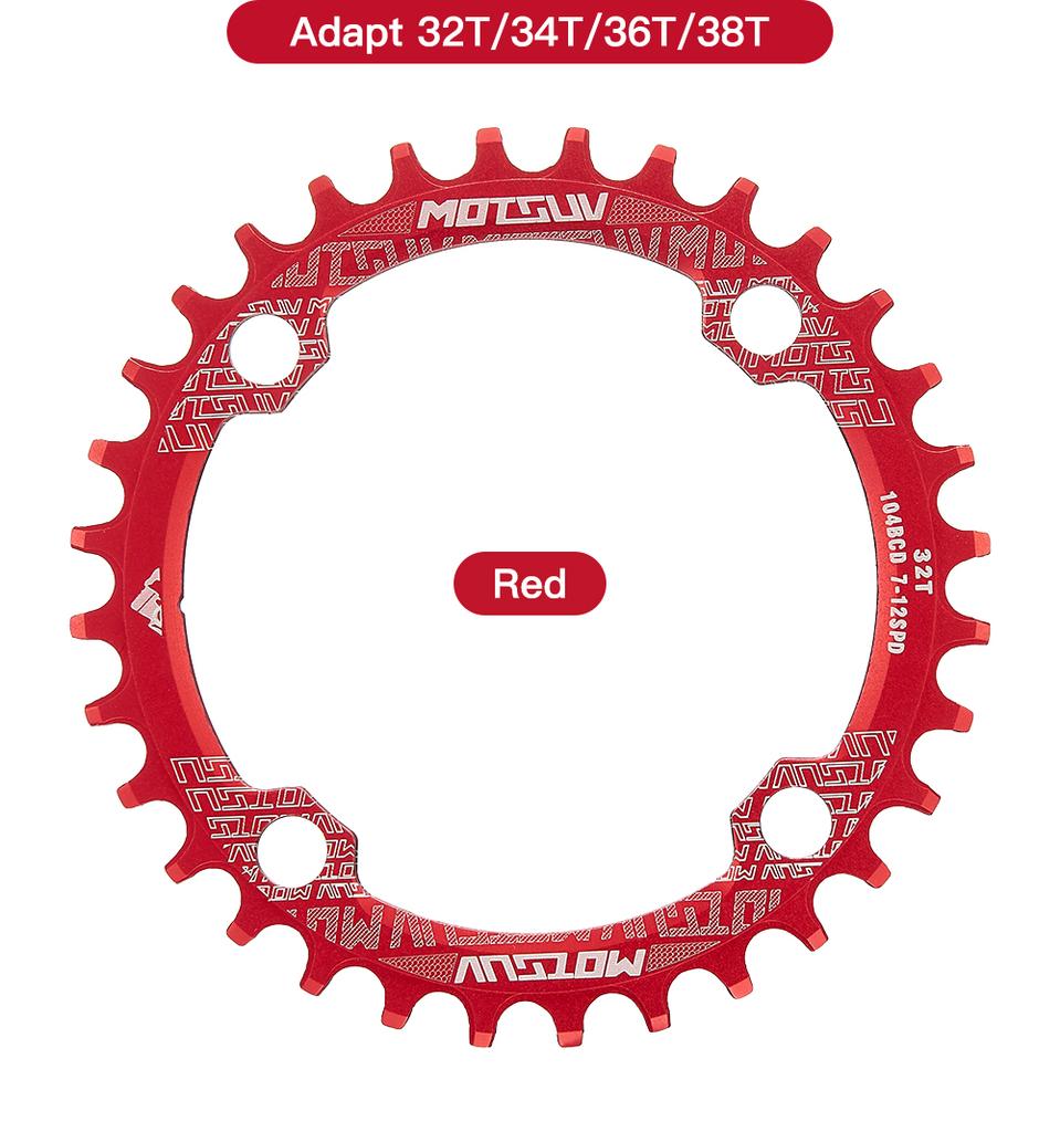 MOTSUV 104 BCD horské kolo Kulatý Oválný Převodník Úzký Široký Pastorek 32T/34T/36T/38T Cyklistický Hvězdicový Kroužek Sada dílů pro Kliky