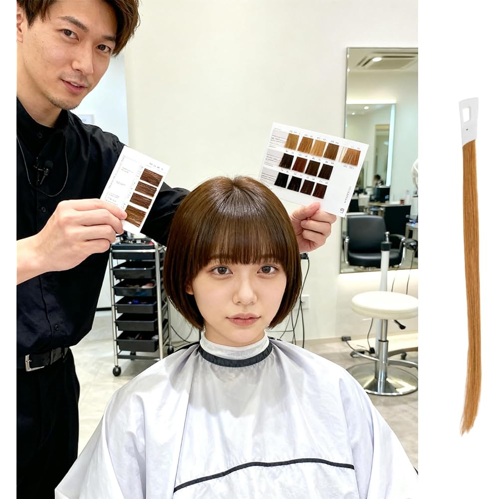 Bummseven 100% Natural Human Hair Color Test Bundle 3 Colors Brown Beige Blonde 10 Strands Each 20cm Hair Dye Color Chart