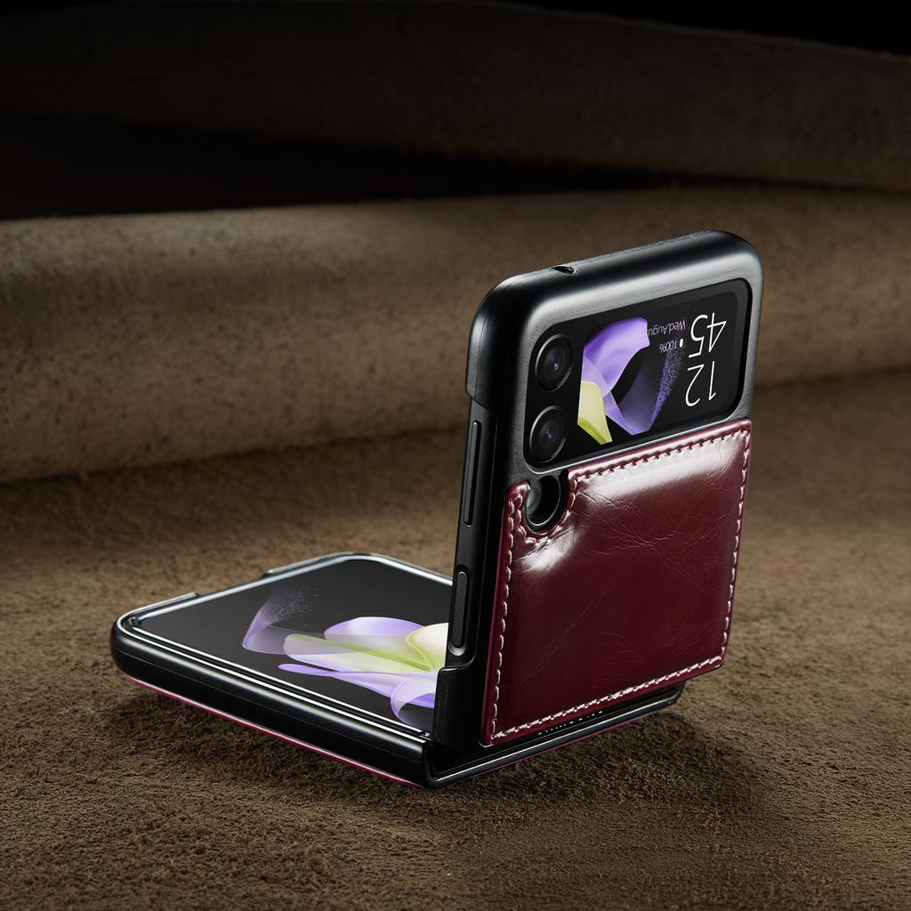 Lightweight Leather Phone Bag Funda Case For Samsung Galaxy Z Flip4 Flip 4 Flip3 Flip 3 Zflip4 Anti -Knock Protective Cover