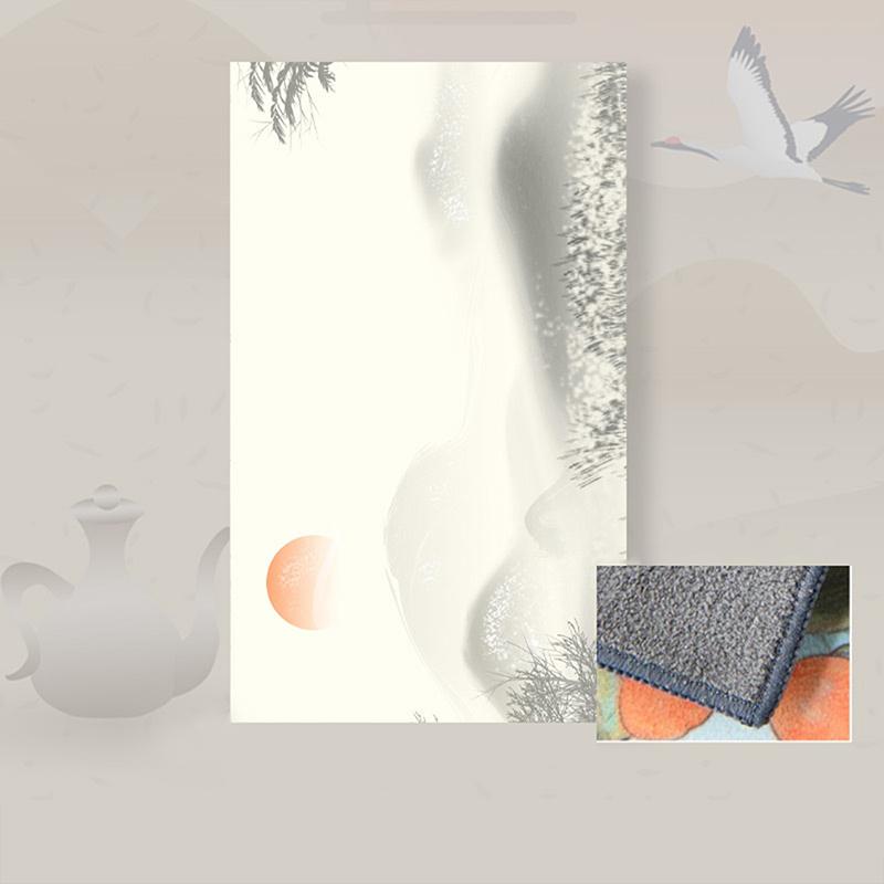 30*18Cm High-End Tea Towel With Retro Style And Colorful Painting, Special Tea-Drinking Cloth, Premium Tea Set