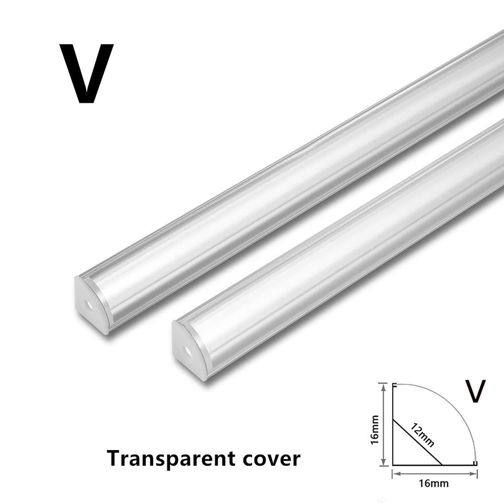 1-30Pcs/Lot 50cm Perfil Aluminio Led Corner Aluminium Profile Channel Holder for LED Strip Light Bar Cabinet Lamp Kitchen Closet