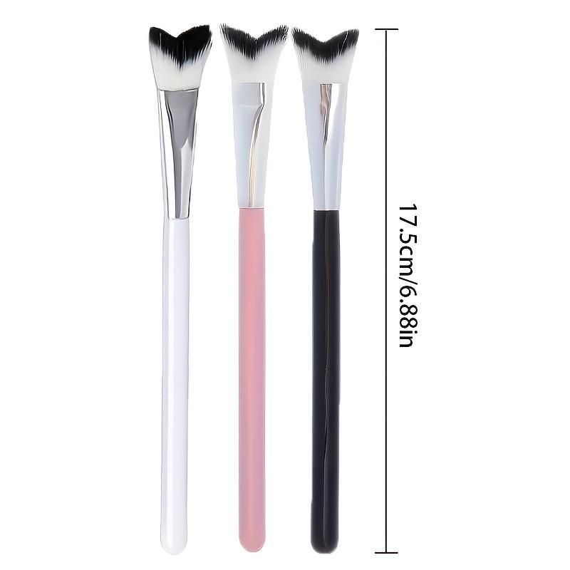 3Pcs Fish Tail Nose Contour Brush Soft Synthetic Fiber Highlighting Sculpting Makeup Brush V Shaped Face Cosmetics Tool 3pieces