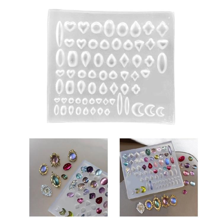 Flexible Silicone Nail Art Molds Silicone Texture Nail Art Stencil Crafting Molds for Repeated Use In Creative Designs