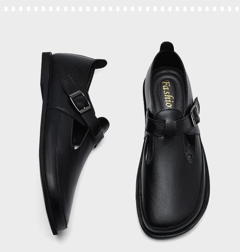 Fashion New Genuine Leather Men Casual Shoes Handmade Men's Loafers Moccasins Breathable Slip on Driving Shoes Outdoor Walking Footwear