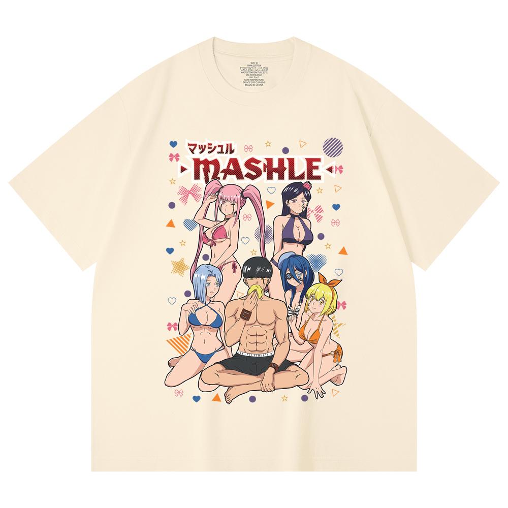 230 Gsm 100% Cotton Mashle V5 Waifu Print Unisex Heavy Cotton T Shirt