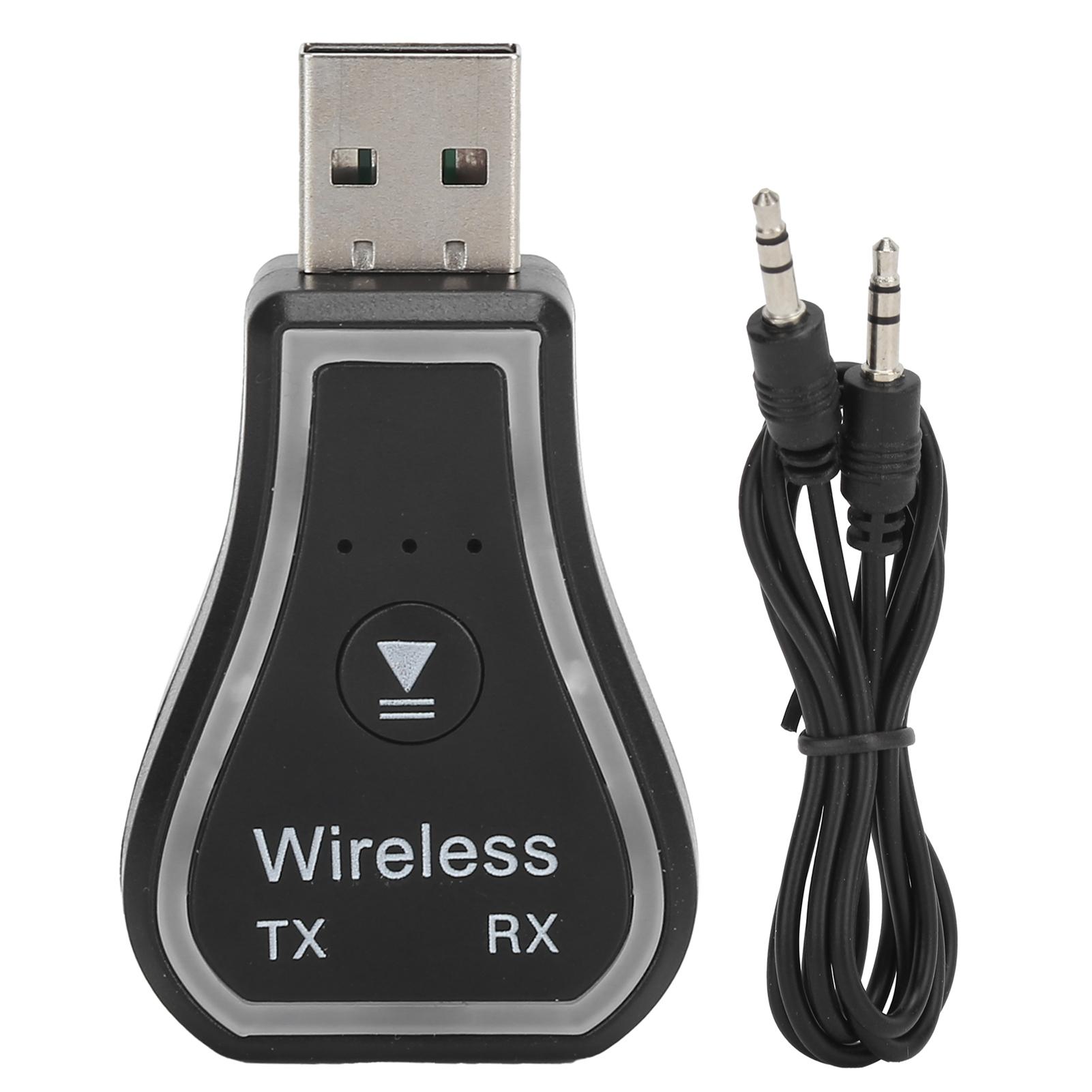 

Wireless Transmitter Receiver Bluetooth 5.0 o Adapter with USB Colorful Ambient LightsM11