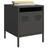 VidaXL Bedside Tables 2 Pcs Black 35x39x43.5 Cm Steel, Cabinet, Side Cabinet, Phone Stand, Bedside Table 851245