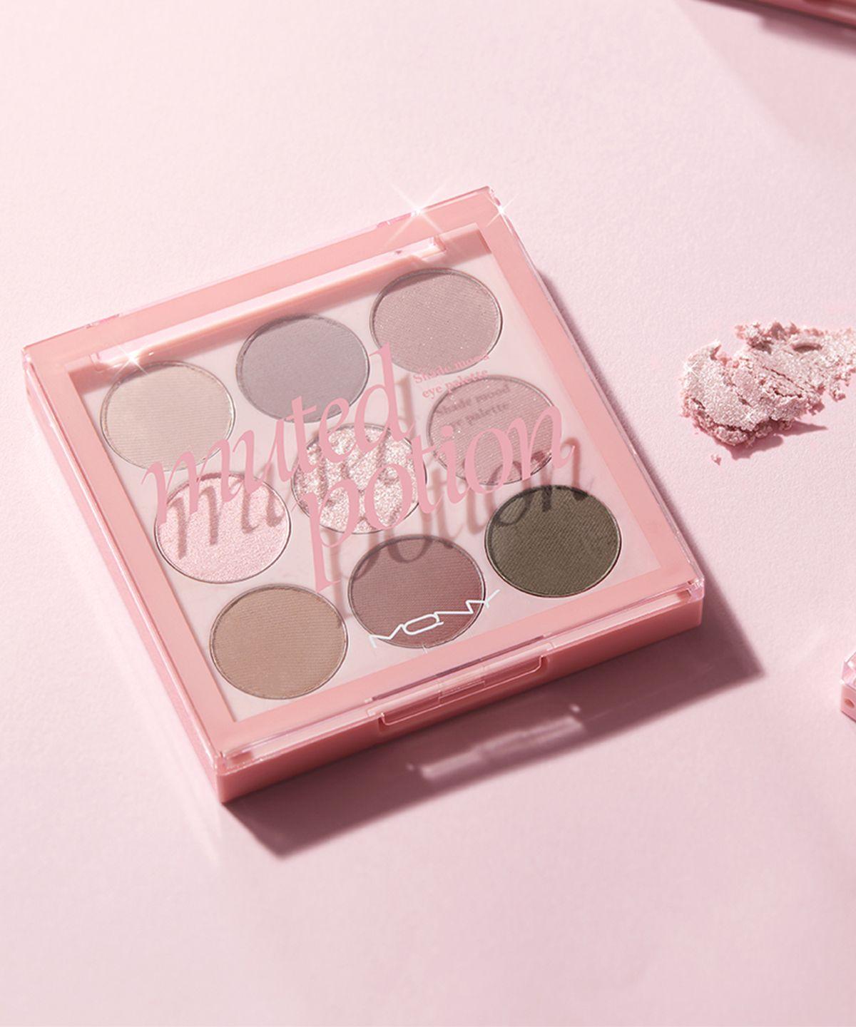 Shade Mood Eye Palette 9-Color Shadow #MutedPotion 9g / Shadow Palette Eyeshadow Winter Cool Tone Aegyo-sal