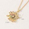 Bohemian Style Fashionable Oil Dripping Zircon Eye Pendant Necklace for Women New Clavicle Chain