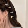 4 Stück/Set Süße Coole Schleife Haarspange Metallschleife Mini Seitenclip Mode Haaraccessoires Pony Styling