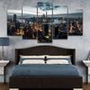Wall Art Canvas Painting Modular Living Room Poster Home Decor 5 Panel City Building Pictures Landscape  HD Printed Modern