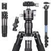 VIELKNOV Lightweight Carbon Fiber Tripod with 34mm Ball Low Center of and Flexible Head for Compact and Adjustable for Cameras and Lever Compatible