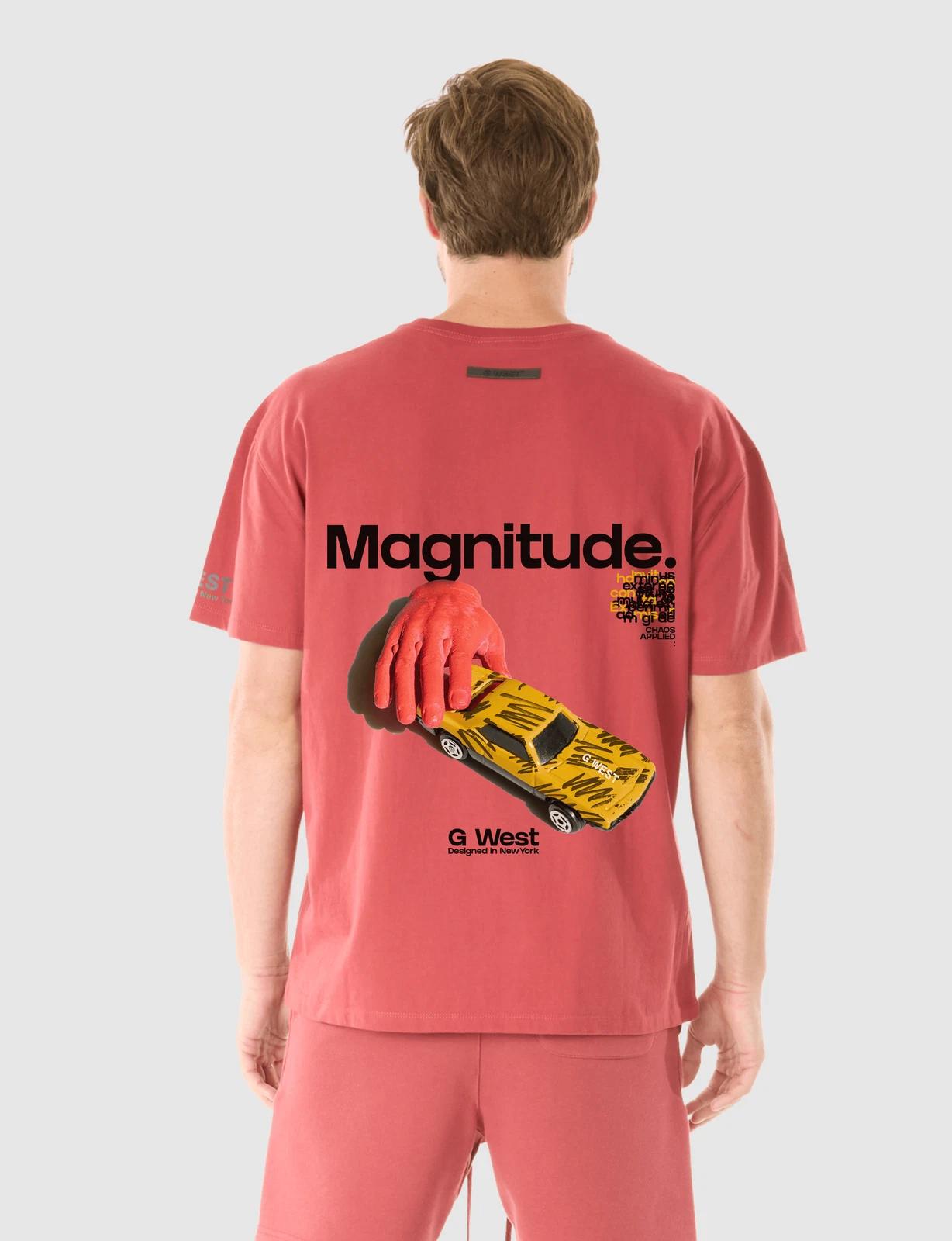 G WEST MAGNITUDE T-SHIRT - BRICK RED 3XL