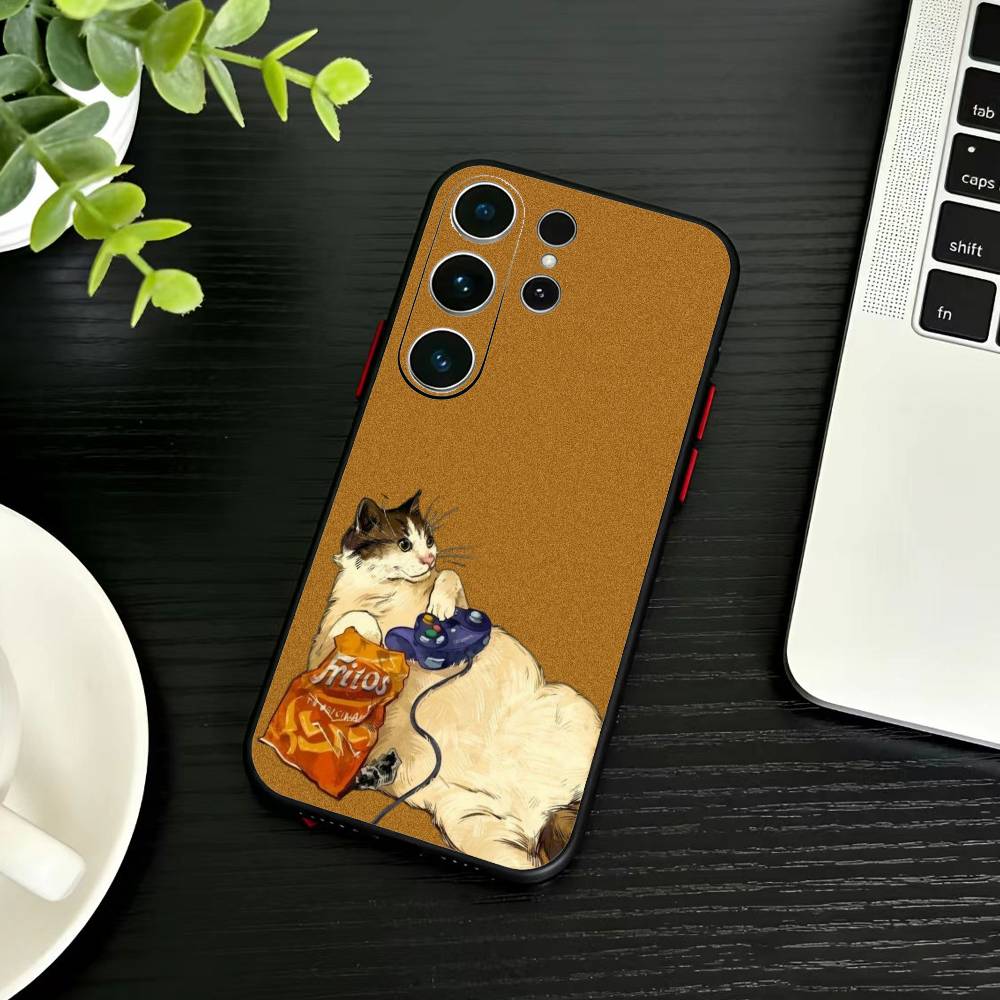 

Animal Funny Cat Cute Phone Case For Samsung S26,S25,S24,S23,S22,S21,S20,Plus,Fe,Lite,Others Black Cover Samsung S24ULTRA