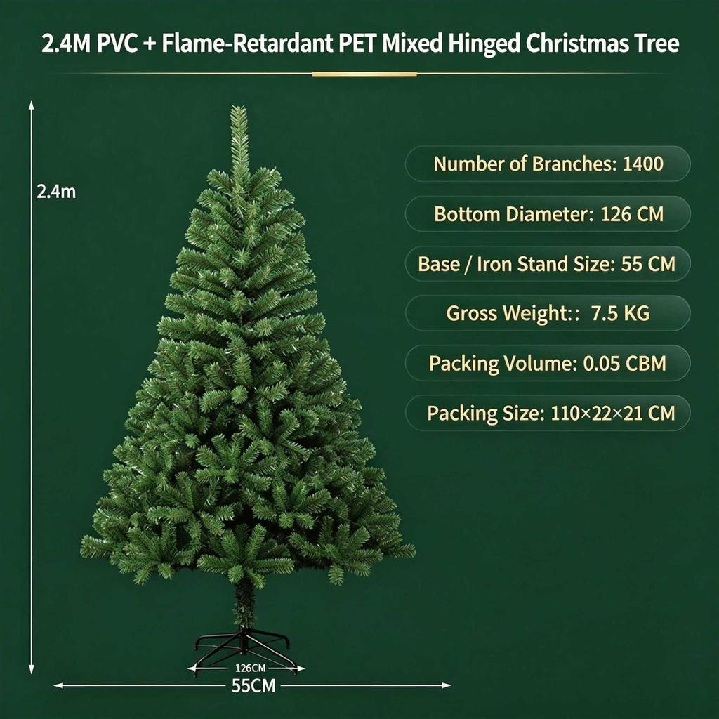 PVC Encrypted Christmas Tree with Pointed Top for Mall and Hotel Decorations