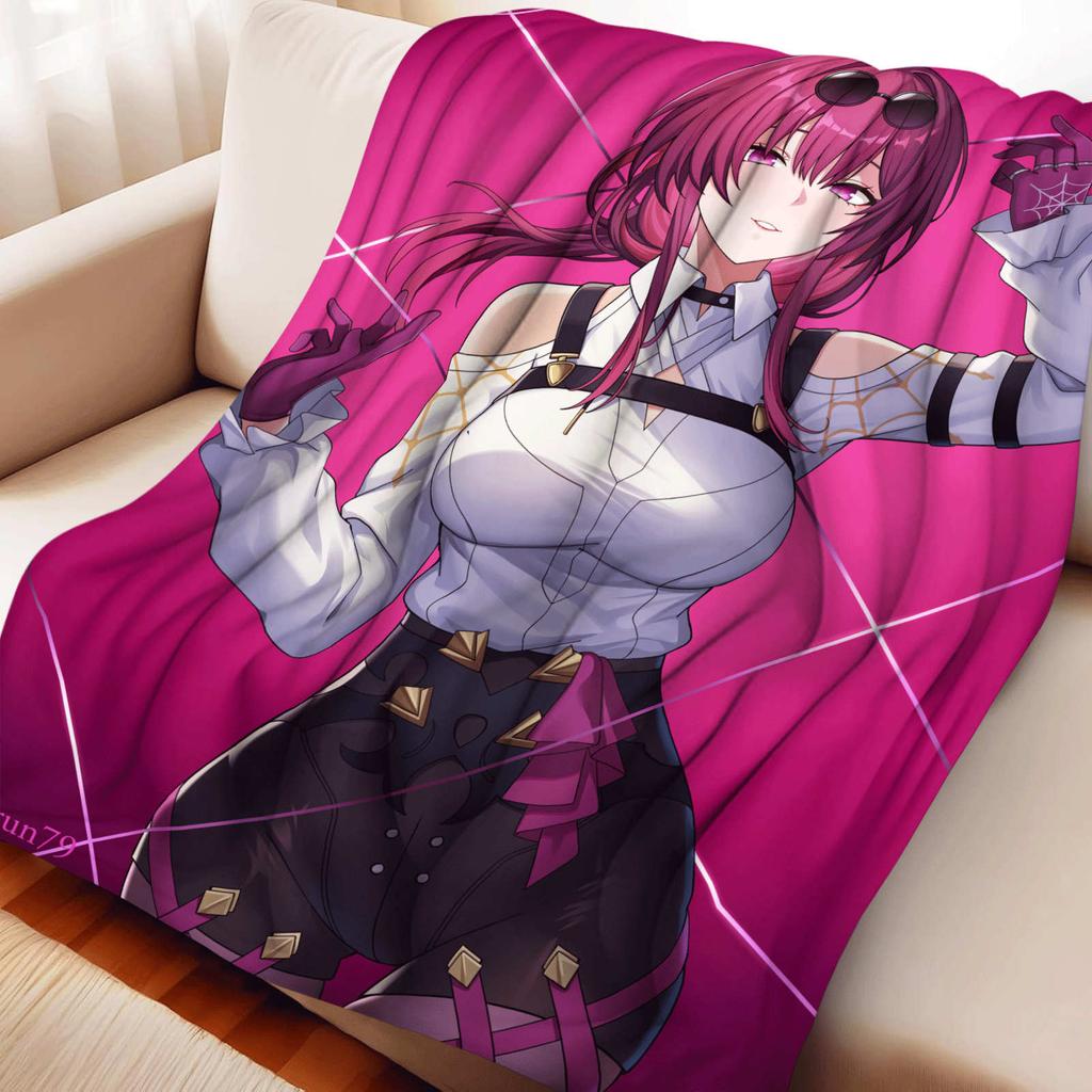Cartoon Azur Lane Cute Girl Soft Flannel Blanket Cover Warmth Soft Anime Blanket Multifunctional Decor Home Universal Blankets