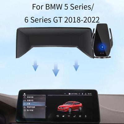 Car Phone Holder For BMW 5 Series 6GT 525i 530i 540i F10 F11 F18 G30 G31 G32 G38 Wireless Charging Screen Mobile Phone