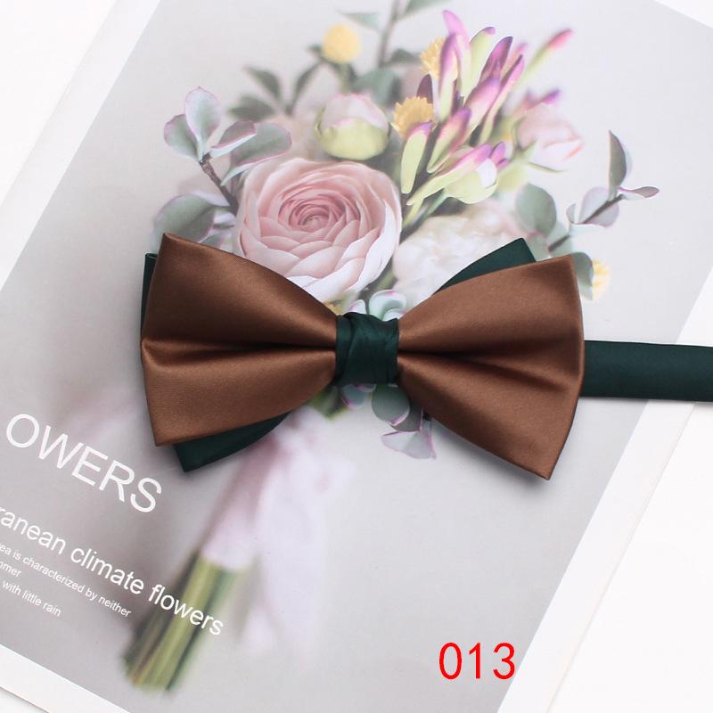 Solid Color Matching Double-Layer Bow Tie Men'S Business British Style Suit Accessories Wedding Bow Tie