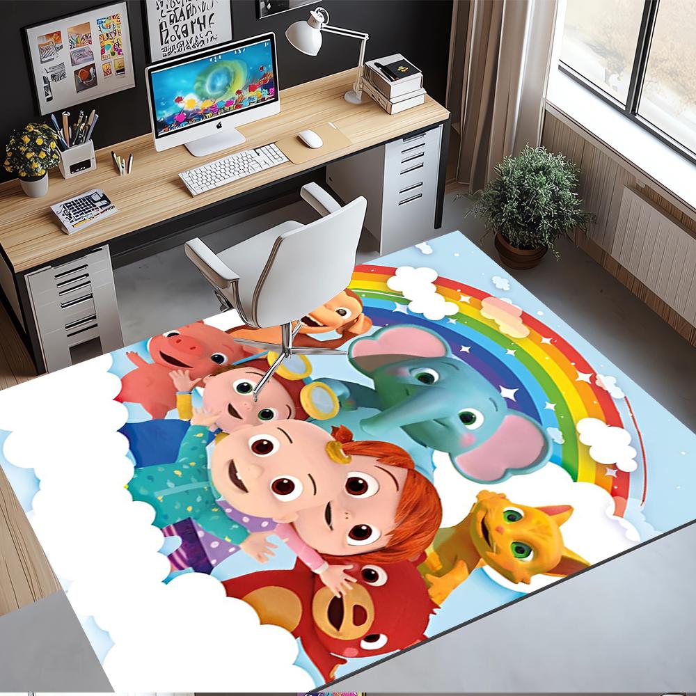 Cocomelon Printed Carpet Rug for Office Chair Living Room Bedroom Kitchen Room Decor Gifts