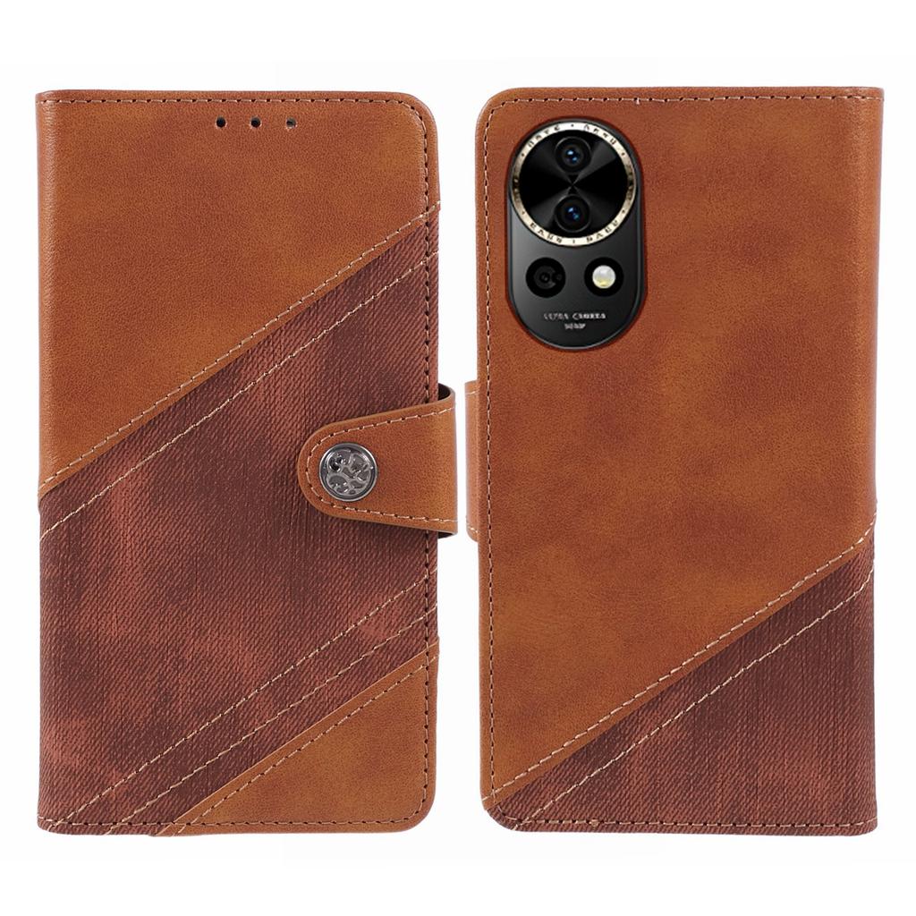 For Huawei Nova 12 Pro 5G/nova 12 Ultra 5G Cell Phone Case Splicing Crazy Horse Texture PU Leather Wallet Cover