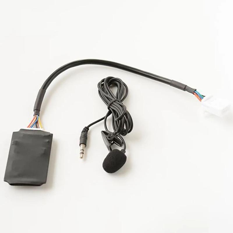 Car Radio Bluetooth-compatible Auxiliary Cable Microphone Plastic Adapter Cable Wireless Music Transmitter Cable Plastic