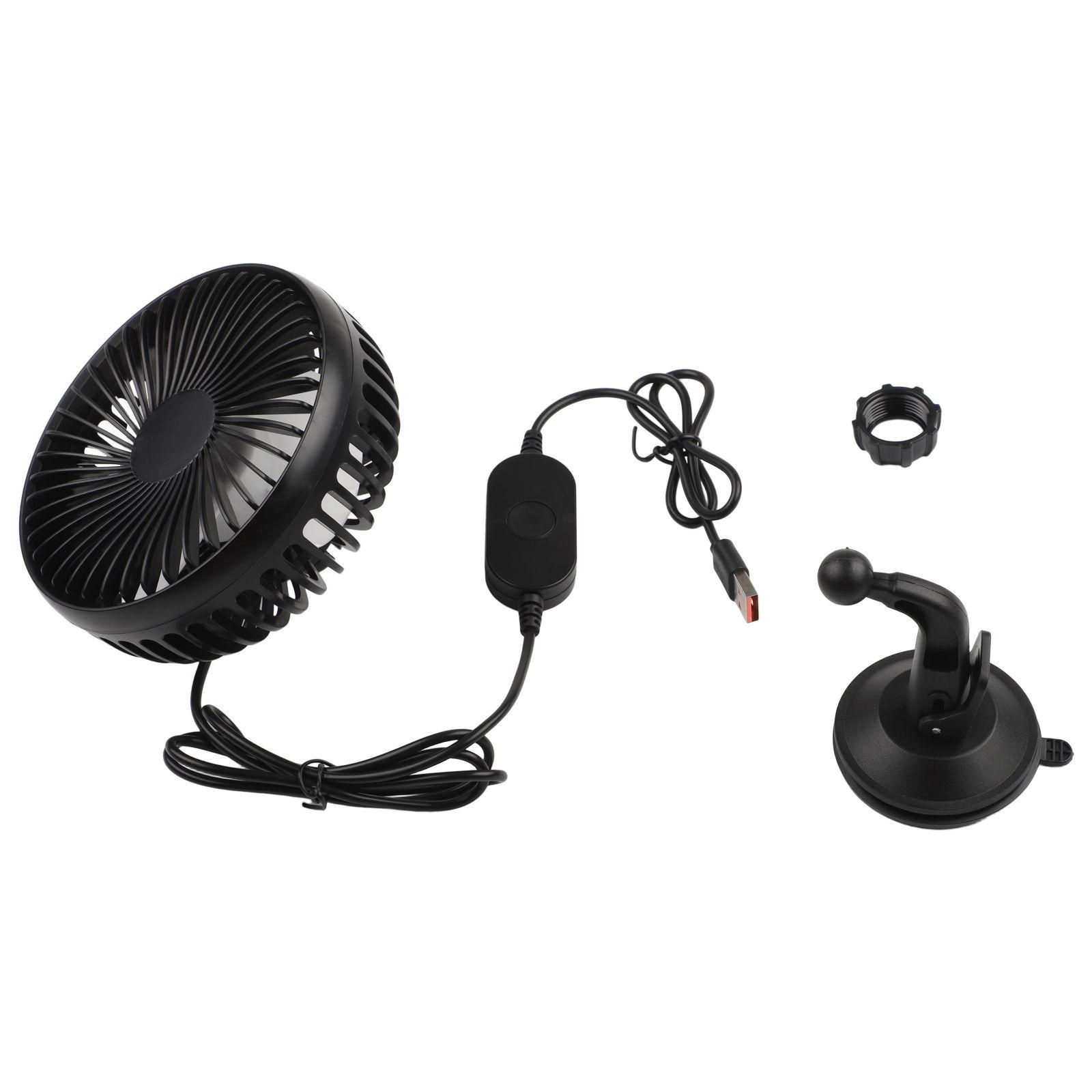 

Adjustable Airflow 360 Degree Rotation Fan Car Fan USB Charging Fan чёрный