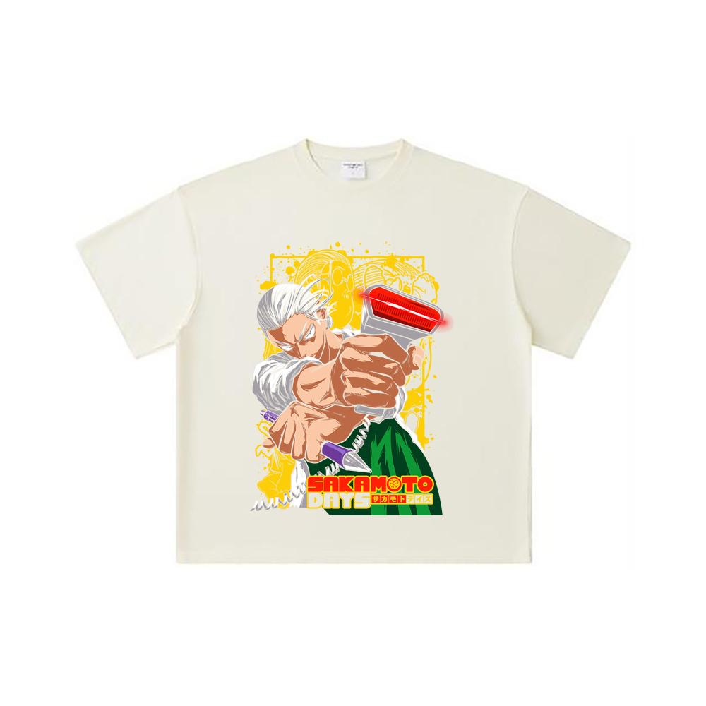 

Хлопковая футболка унисекс плотностью 260 г/м², двойная пряжа, 32-й номер, 100% хлопок, принт Taro из коллекции Sakamoto Days V4 S абрикосовый