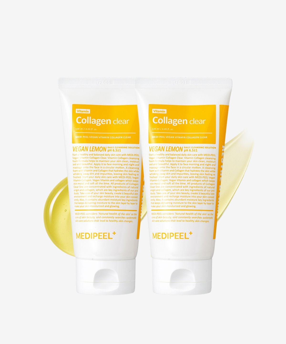 Vegan Vitamin Collagen Clear Gel Cleanser 120ml x 2