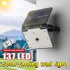 LED Solar Light Outdoor 137 LED Spotlights Waterproof Motion Sensor Human Solar Flood Security Wall Lights 3 Modes