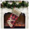 Linen Socks Large Santa Snowman Stockings Candy Gift Bag