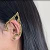 Zinc Zinc Alloy Elf Ear Clip Korean Style Ear Hook Sweet Rose Flower Hollow Ear Clips  Women