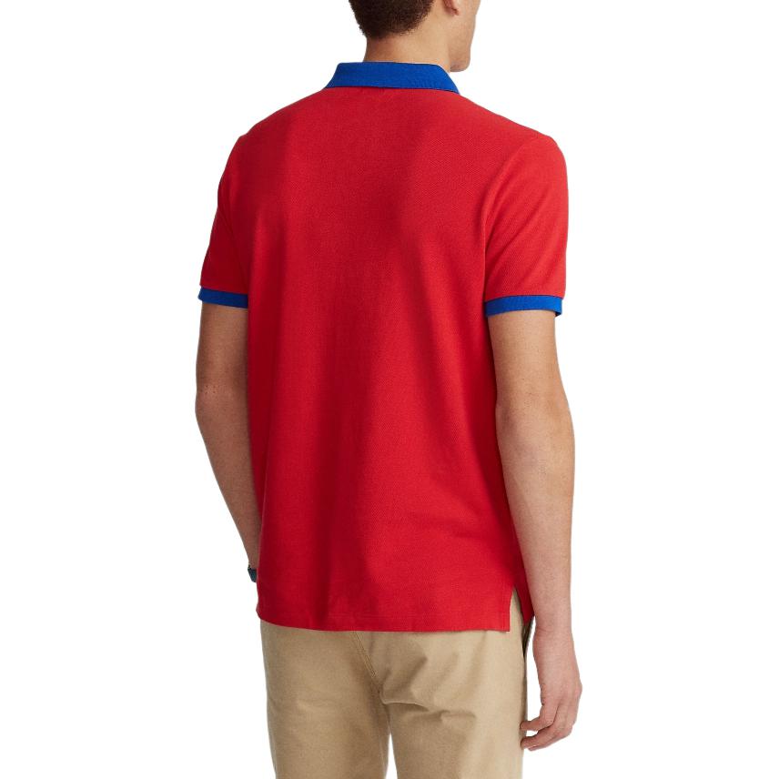 Polo Ralph Lauren Color Block Small Pony Embroidered Fitted Short Sleeve Polo Shirt Men Tops MNPOKNI1N821134-600