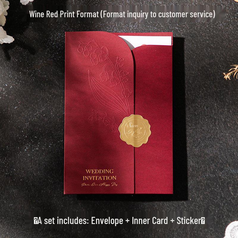 Elegant Wedding Invitation Card - Simple Style for Joyful Banquets