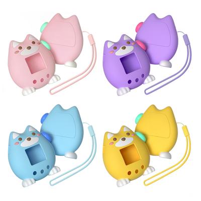 Für Tamagotchi Paradise Interaktive Kratzfeste Weiche & Stoßfeste Hülle mit Lanyard Anti-Drop Halter Zubehör mit Knopfkappe