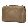 Tory Burch Kira Diamond Quilted Angle Double T Logo Leather Crossbody Shoulder Bag Women Bags Gray-Brown Oak 154704-250