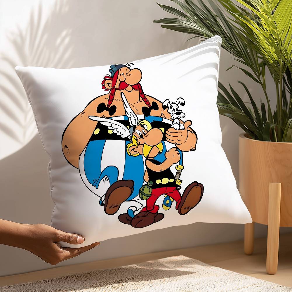 Adventure Comic A-Asterix O-Obelix Pillow Case Plush Fabric Soft  Pillowcase Double Sided Print Cushion Cover Household Gifts