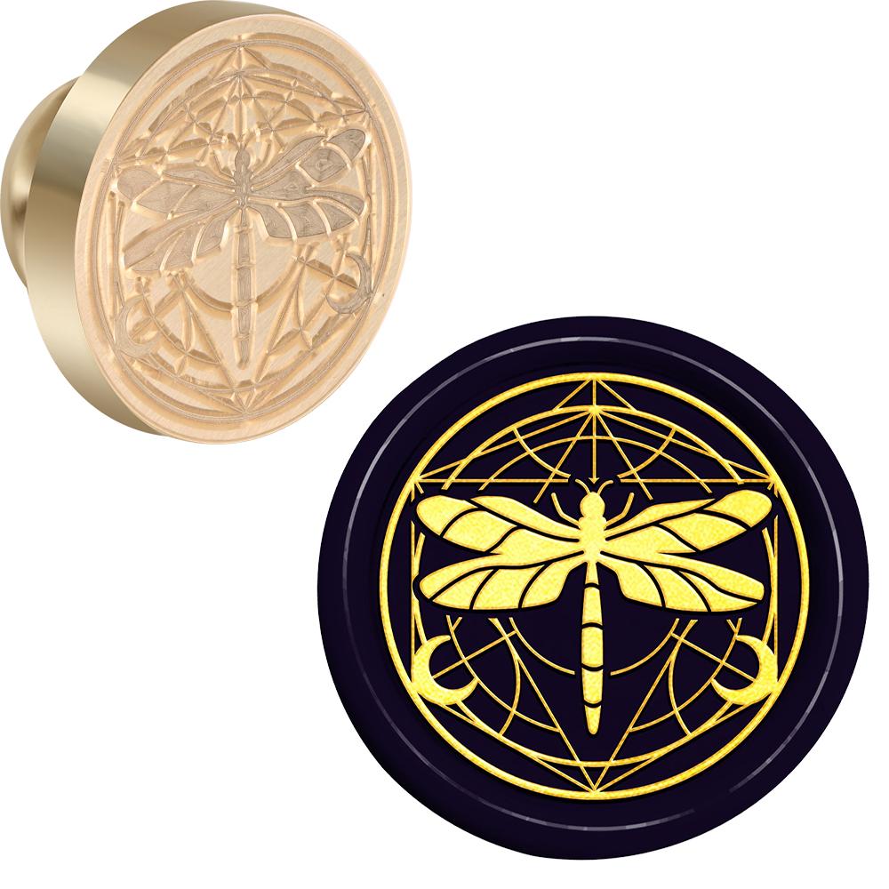 

Печать из воска с бабочкой, пчелой, стрекозой, ретро, насекомое, для запечатывания воском, 25 мм, съемная латунная головка для декора конвертов, открыток, посылок