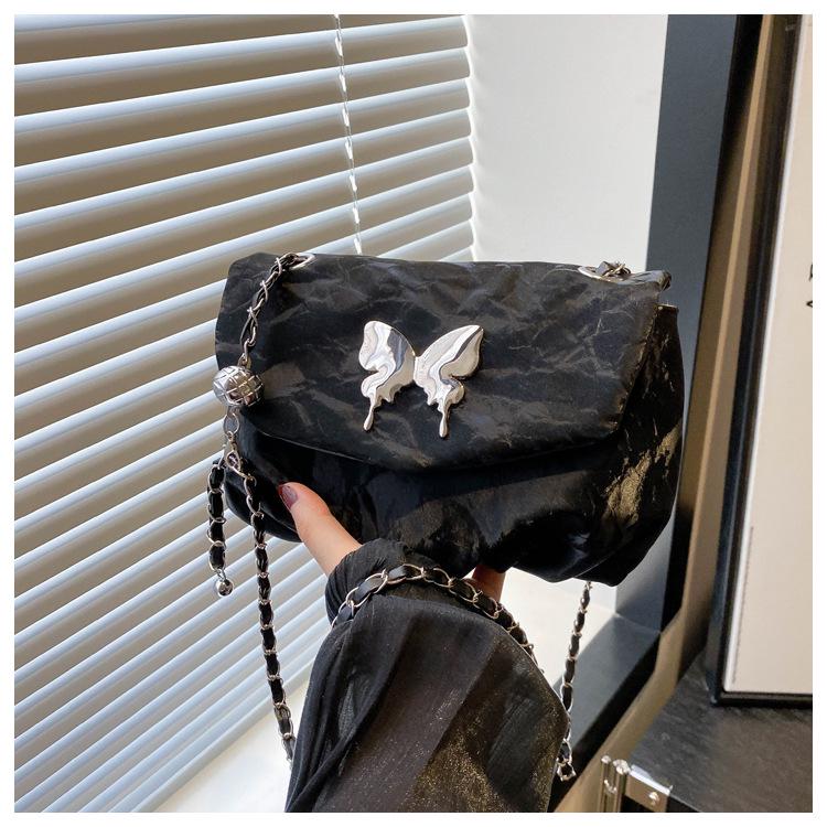 

Женская сумка-бабочка через плечо 2024 - Высококачественная, универсальная модная сумка-кроссбоди с цепочкой чёрный