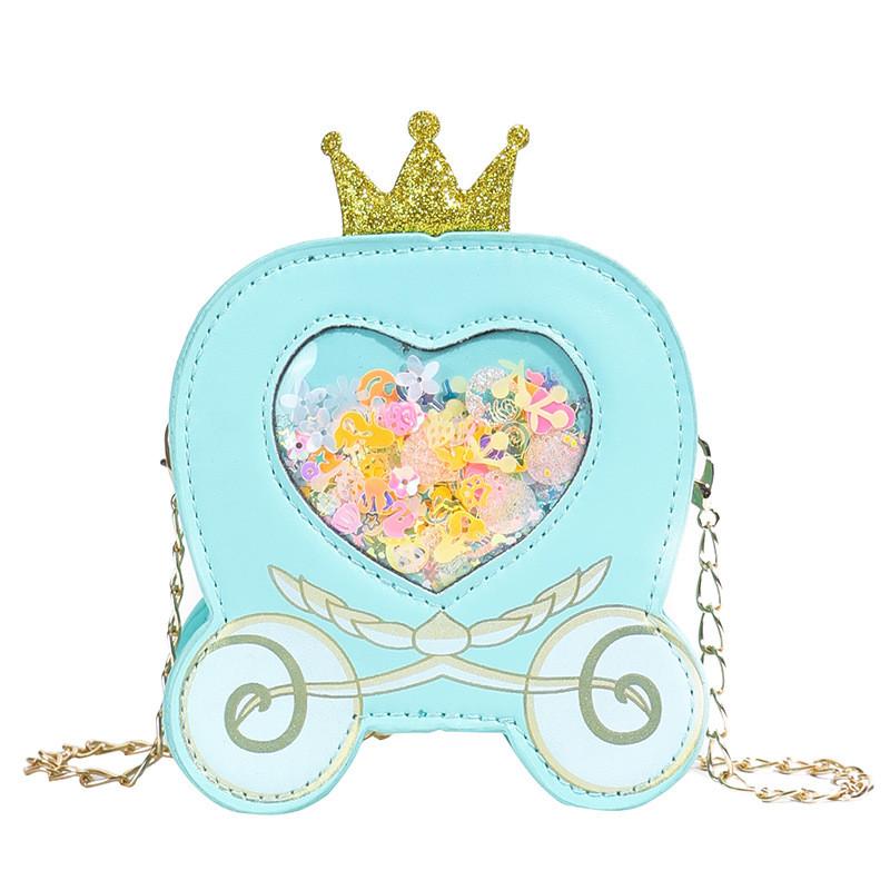 Cute Childrens Crown Princess Shoulder Bag With Girl Sequins For Dailys Use