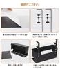 Foxeot Cable Box, Steel Tap Storage Box, Magnetic Clamp Type, Cord Organizer, Cable Storage, Wire Concealer, with Cover, Black, 32cm Length
