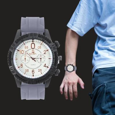 Watch Man Fashion Business Strap Silicone Tape Waterproof Luxury Business Watches for Men Meeting