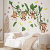 Cartoon Forest Monkey Banana Star Children's Room Wall Sticker Bedroom Home Background Decorative Wall Sticker