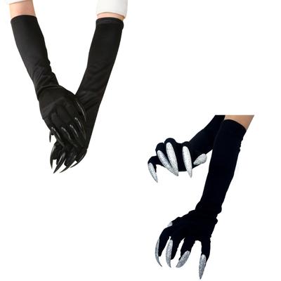 Scary Fingernails Wolf Claw Gloves with Long Nails Party Decorations Props