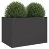 Plant Pot Black 62x47x46 cm Steel