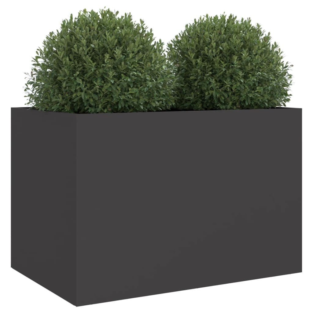 Plant Pot Black 62x47x46 cm Steel